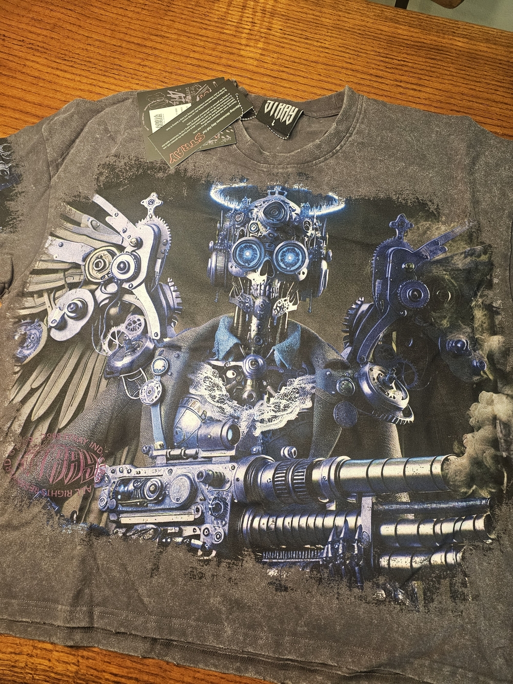 Steampunk Graphic Short Sleeve Men’s T-Shirt in Black